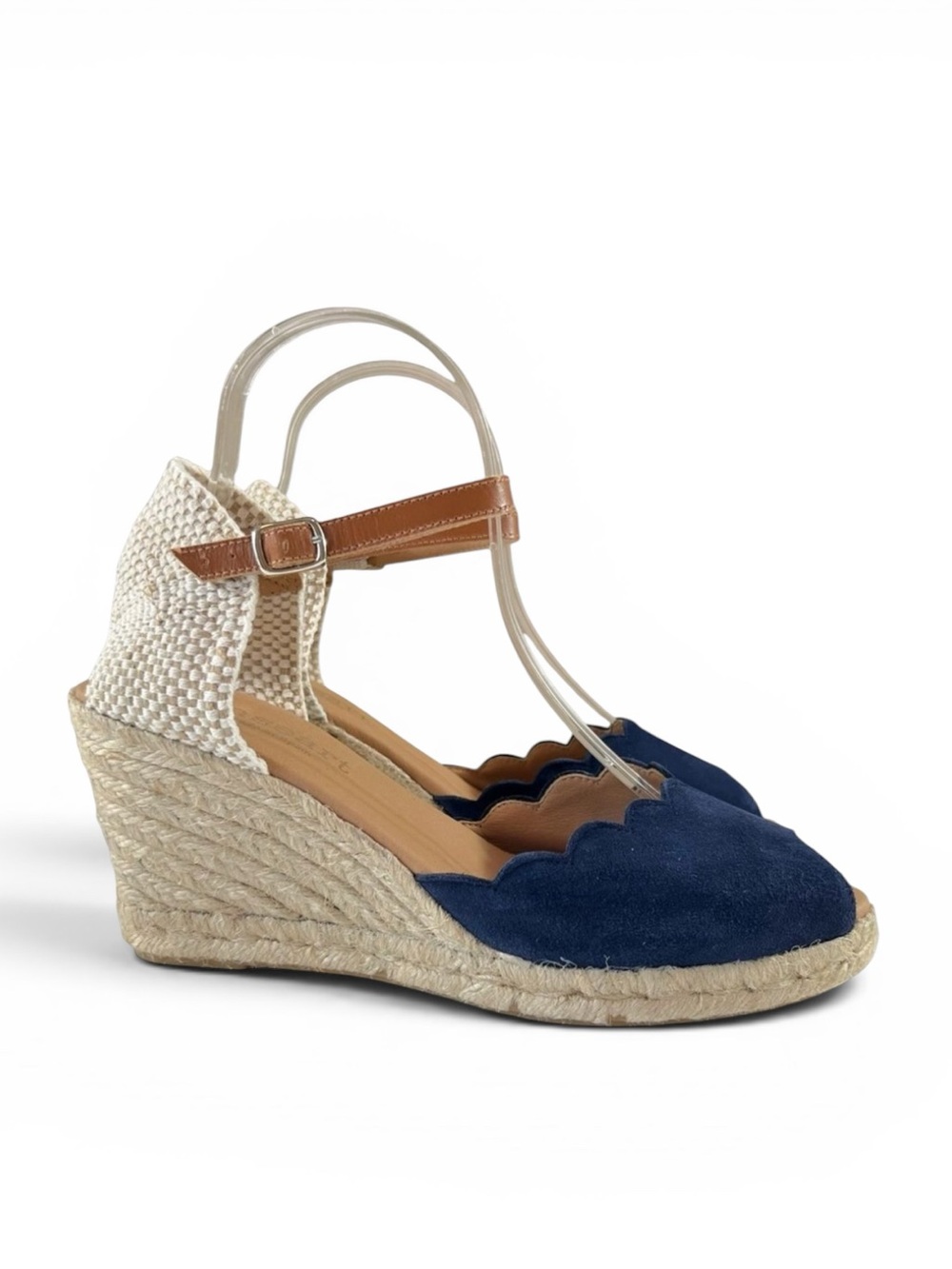 PASEART Adna Open Toe Navy Blue Espadrilles